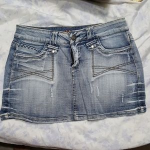 Mini jean skirt